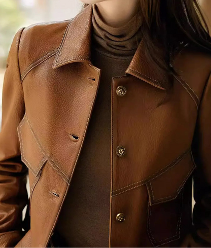 Textured Sheepskin Panel Utility Coat The Nichole Collection