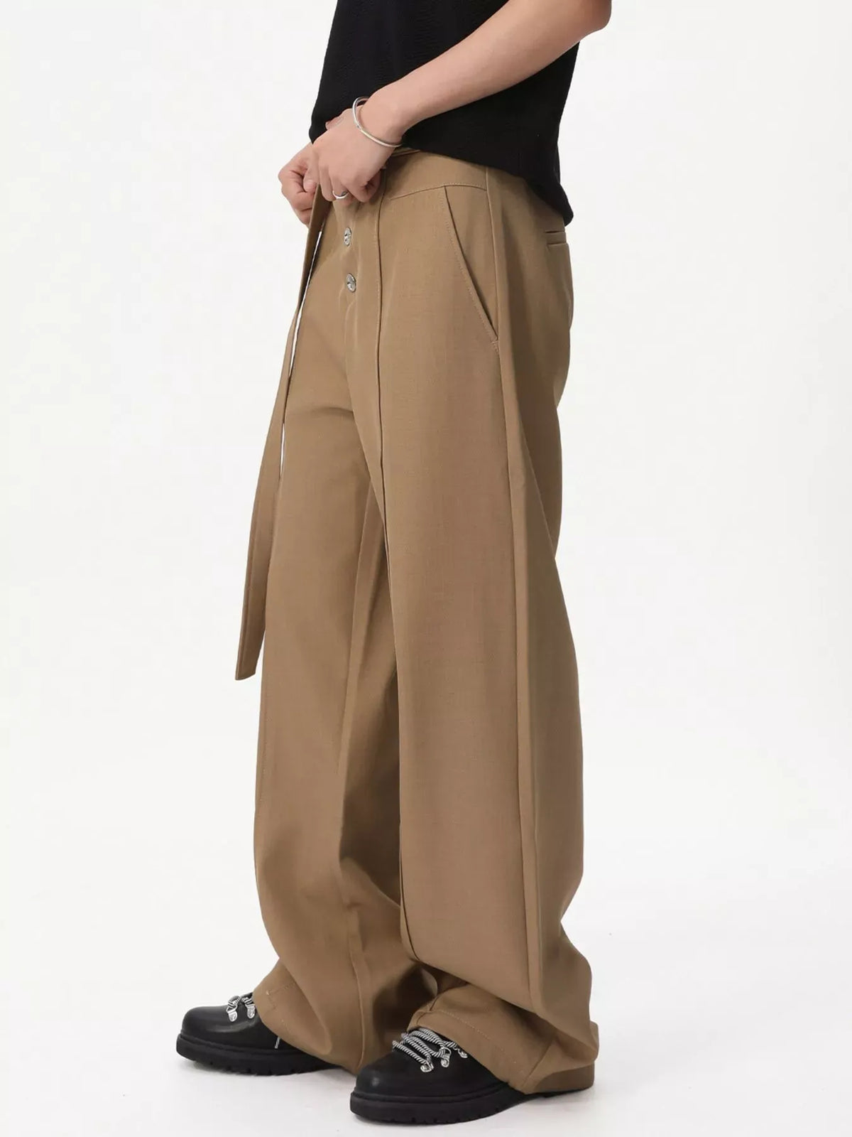 Men's High-Waisted Wide-Leg Pants Jonathan M Collection