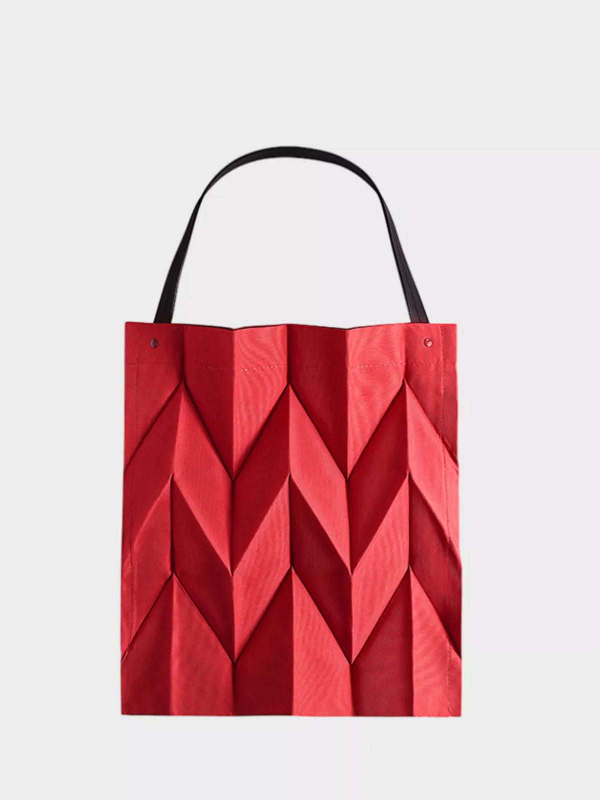 GEOMETRIC PLEATED CANVAS TOTE The Nichole Collection - Official Site