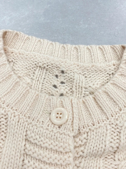 Cable Knit Belted Cardigan with Button Front Cardigan The Nichole Collection