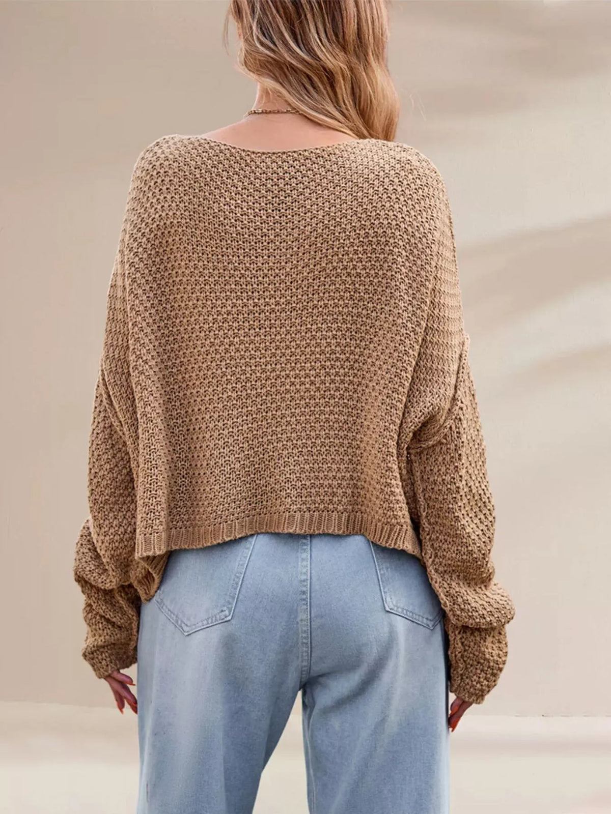 Cable Knit Dropped Shoulder Sweater The Nichole Collection - Official Site