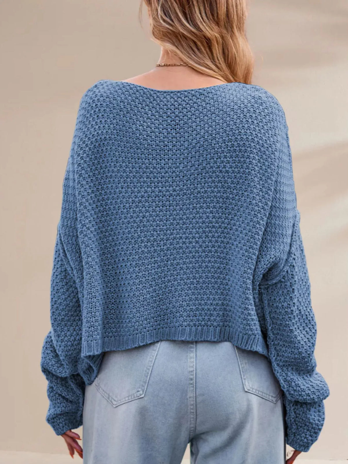 Cable Knit Dropped Shoulder Sweater The Nichole Collection - Official Site