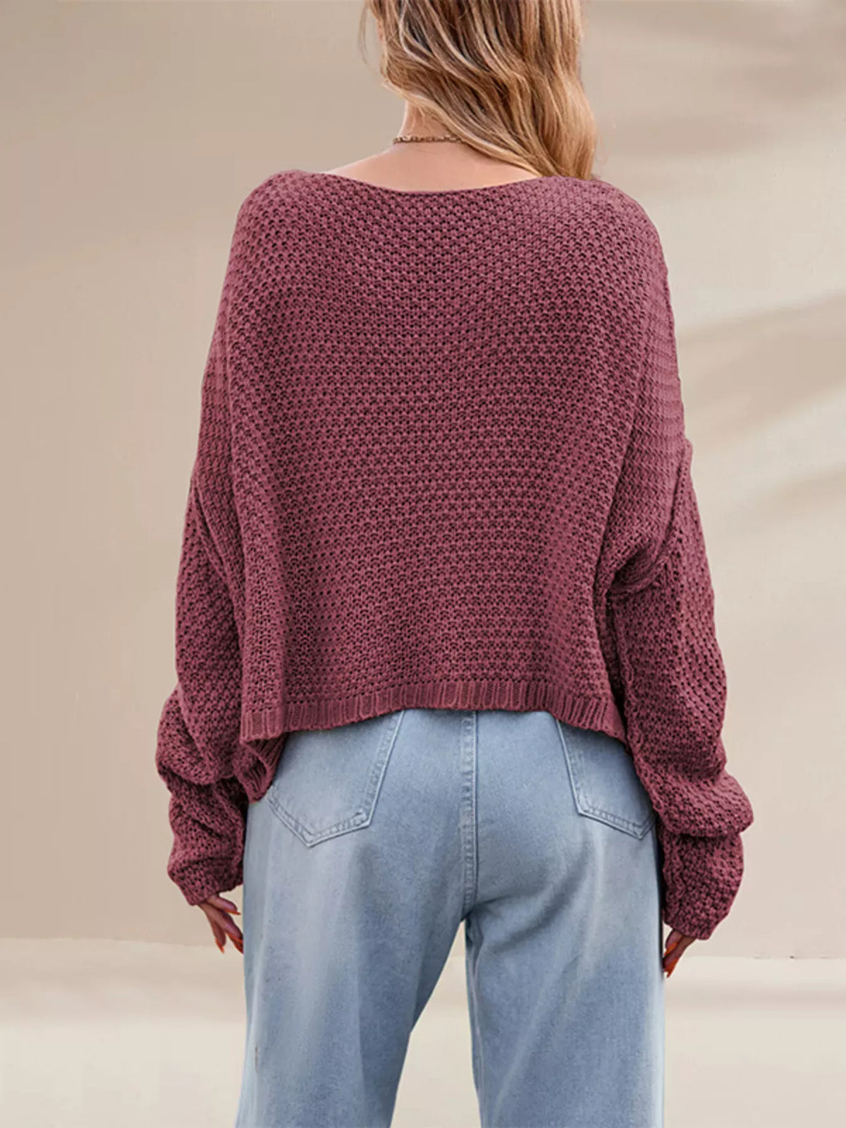Cable Knit Dropped Shoulder Sweater The Nichole Collection - Official Site
