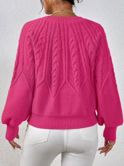 Cable Knit Long Sleeve Sweater Sweaters The Nichole Collection