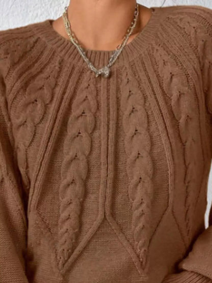 Cable Knit Long Sleeve Sweater Sweaters The Nichole Collection