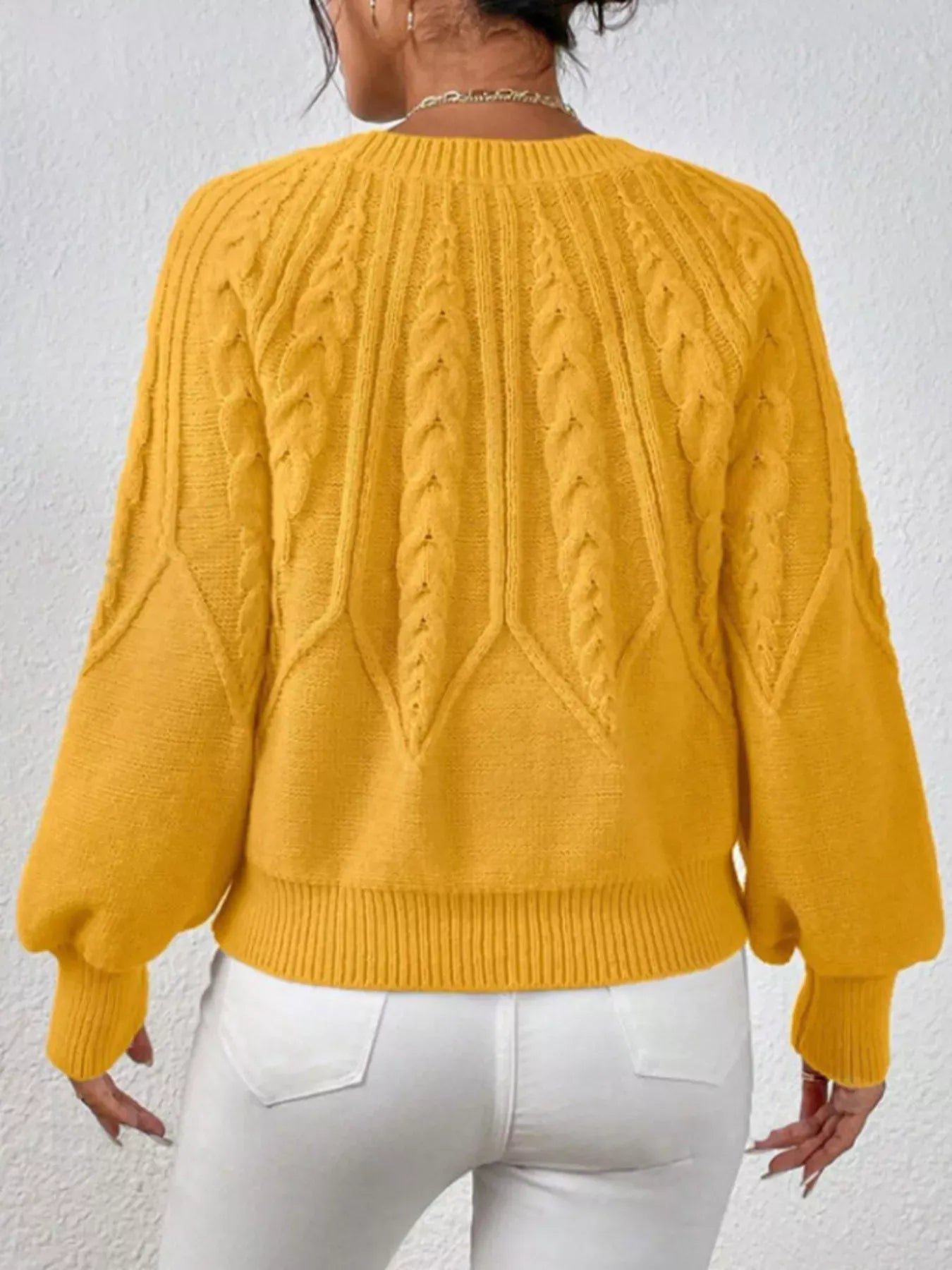 Cable Knit Long Sleeve Sweater Sweaters The Nichole Collection