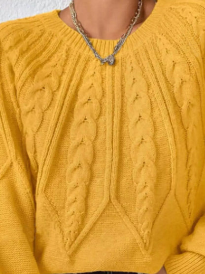 Cable Knit Long Sleeve Sweater Sweaters The Nichole Collection