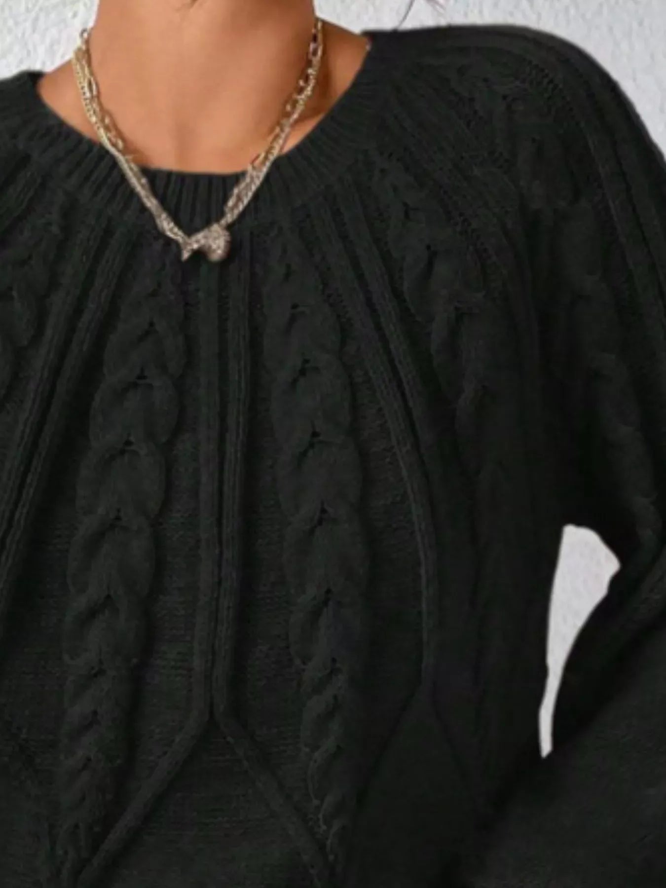 Cable Knit Long Sleeve Sweater Sweaters The Nichole Collection