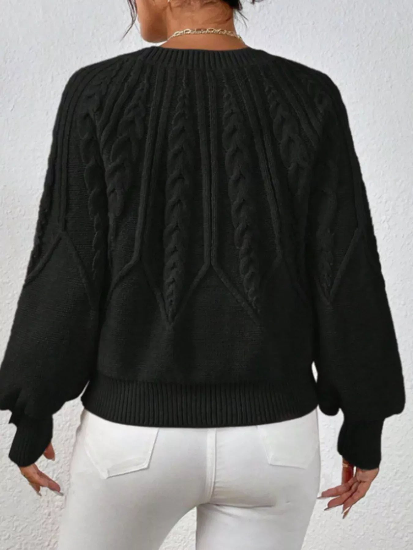 Cable Knit Long Sleeve Sweater Sweaters The Nichole Collection