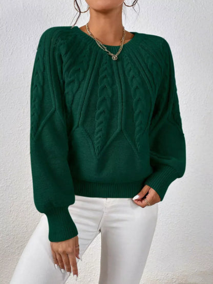 Cable Knit Long Sleeve Sweater Sweaters The Nichole Collection