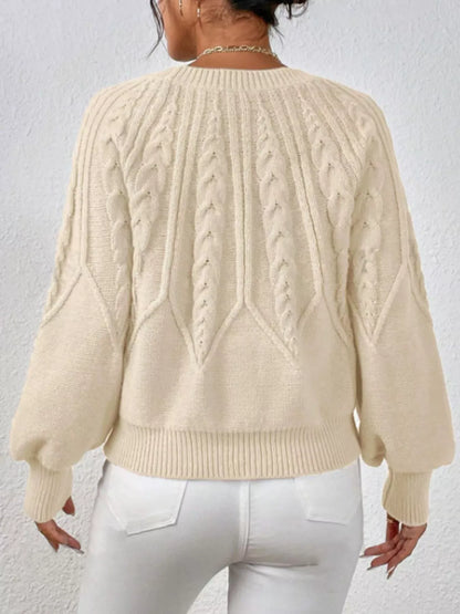 Cable Knit Long Sleeve Sweater Sweaters The Nichole Collection