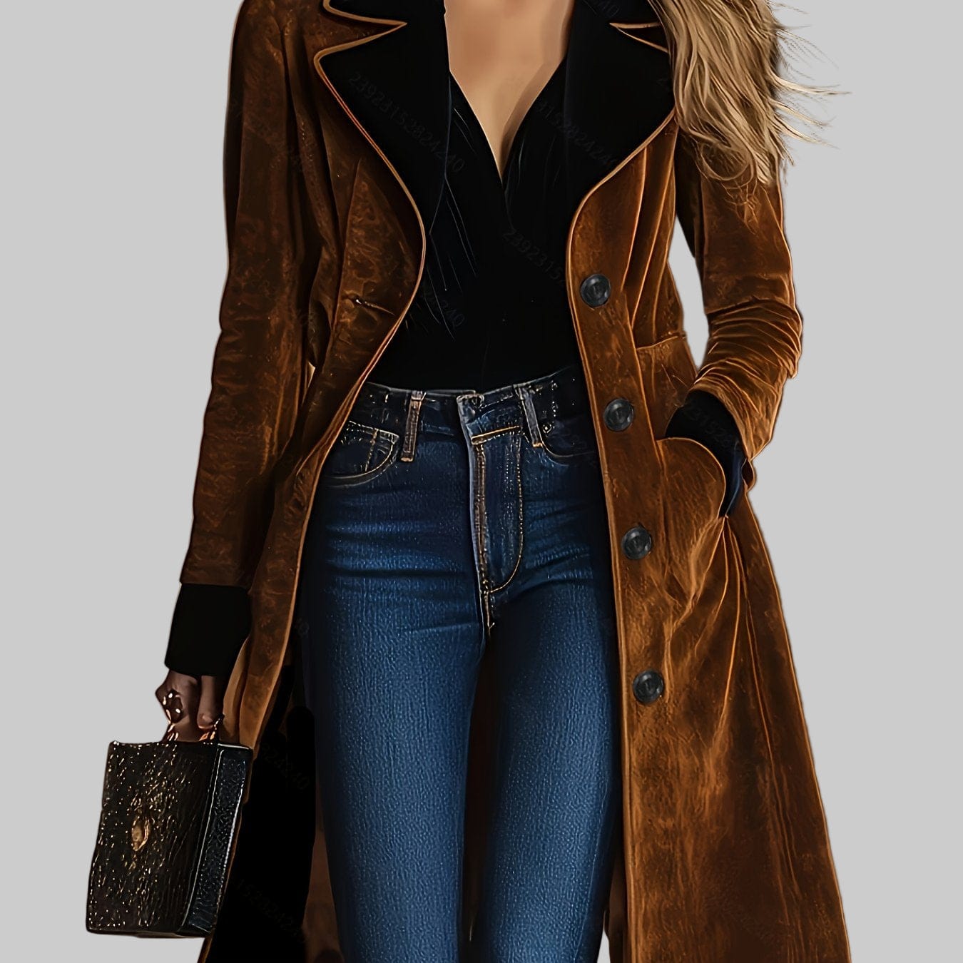 Caramel Heritage Wool-Blend Single-Breasted Turn-Collar Jacket Coats Rust / S The Nichole Collection