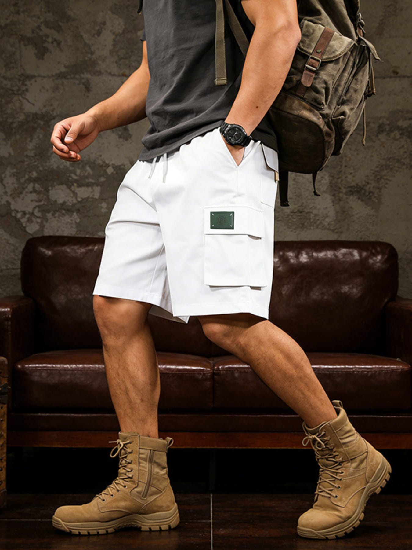Cargo Shorts with Drawstring Waist | The Nichole Collection