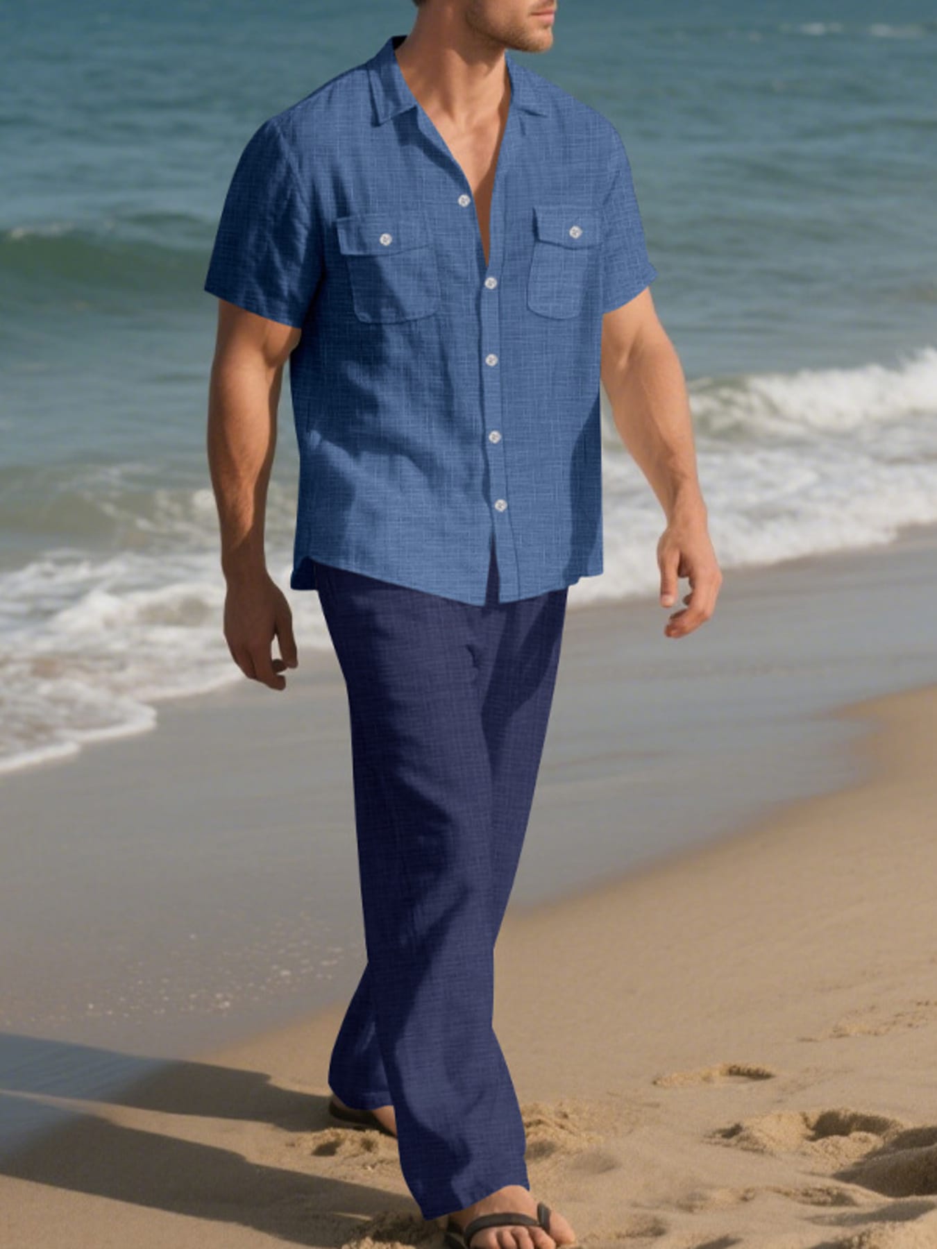 Casual Button Up Shirt and Pants Set | The Nichole Collection