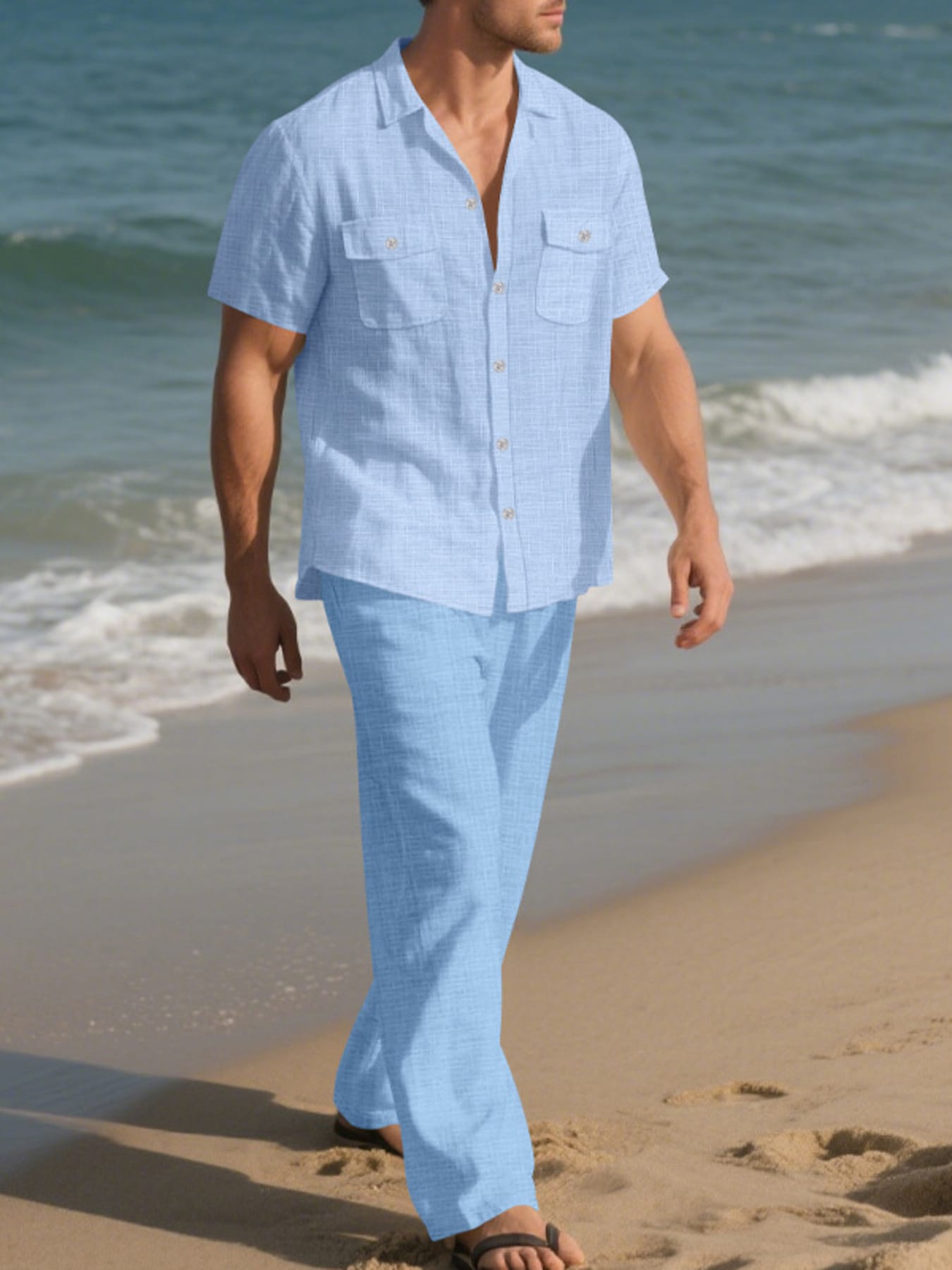 Casual Button Up Shirt and Pants Set | The Nichole Collection