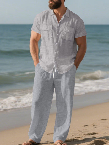 Casual Button Up Shirt and Pants Set | The Nichole Collection