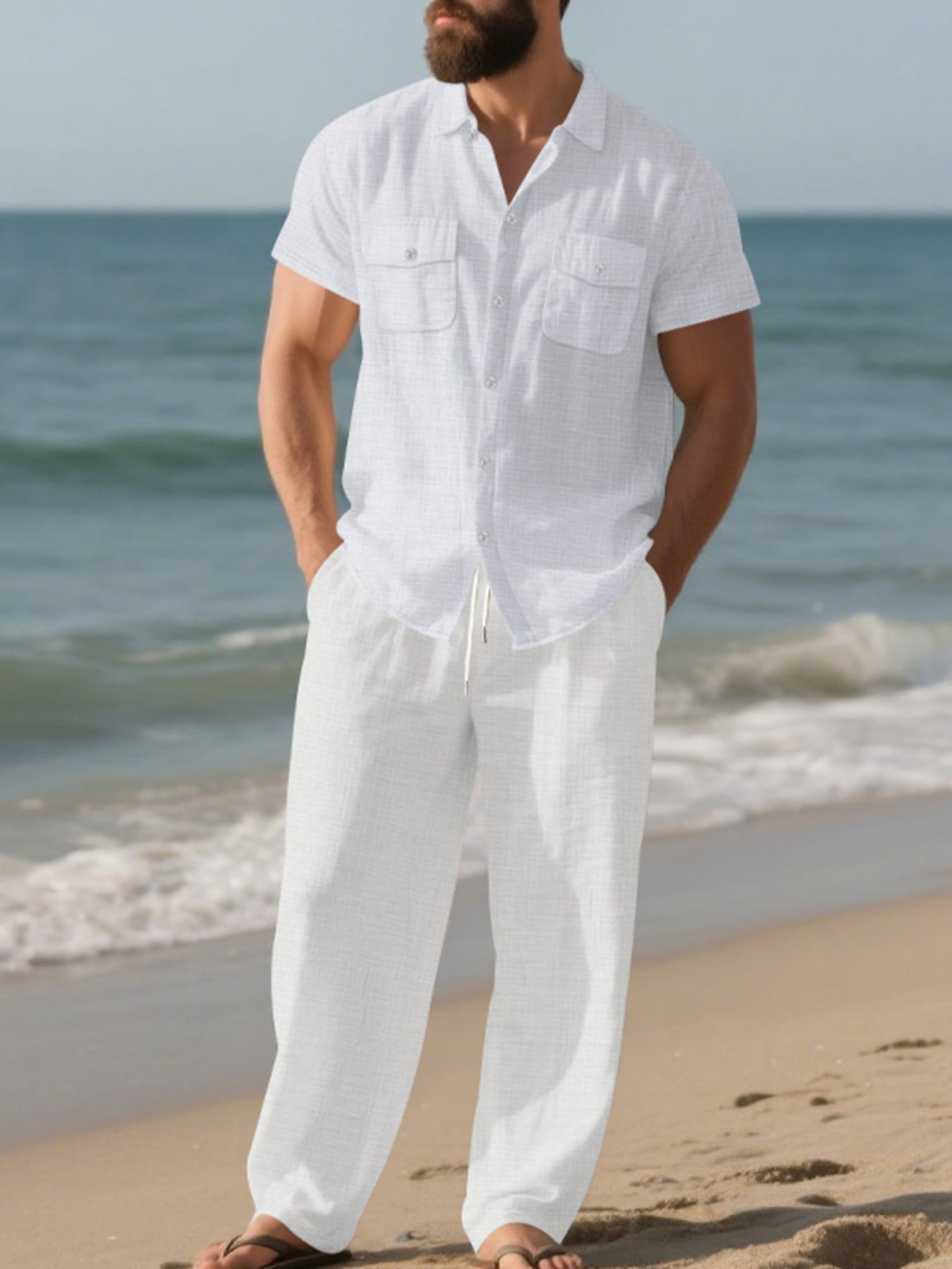 Casual Button Up Shirt and Pants Set | The Nichole Collection