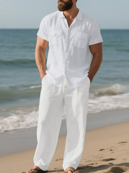Casual Button Up Shirt and Pants Set | The Nichole Collection