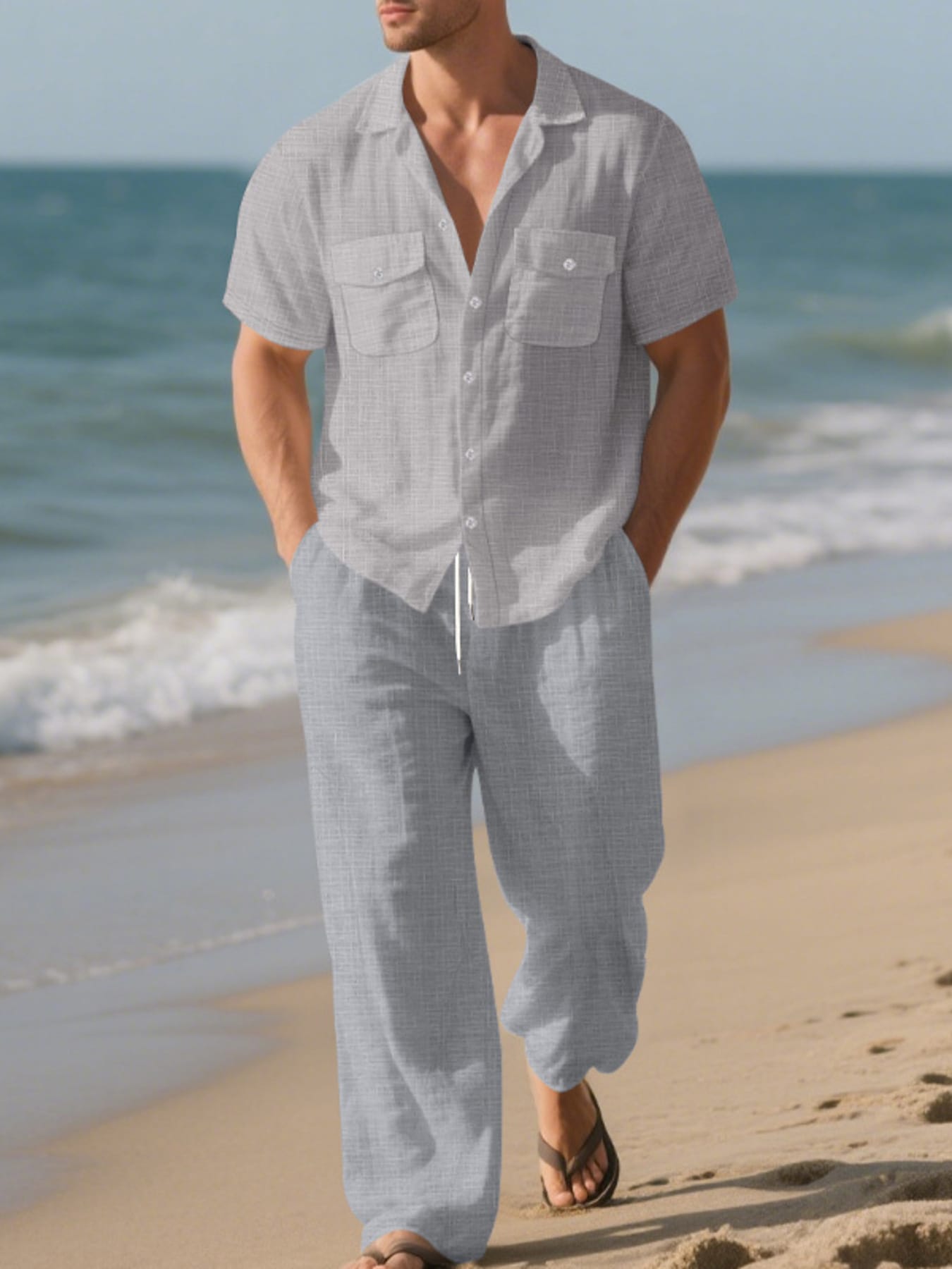 Casual Button Up Shirt and Pants Set | The Nichole Collection