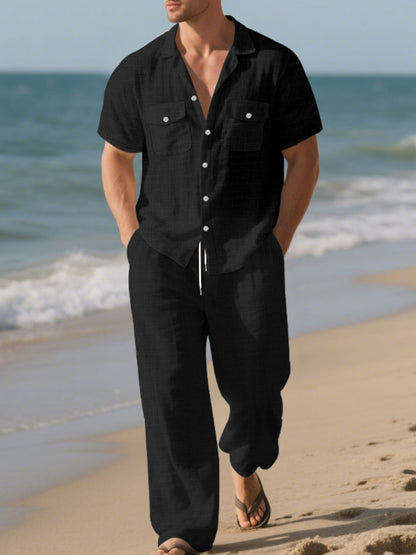 Casual Button Up Shirt and Pants Set | The Nichole Collection