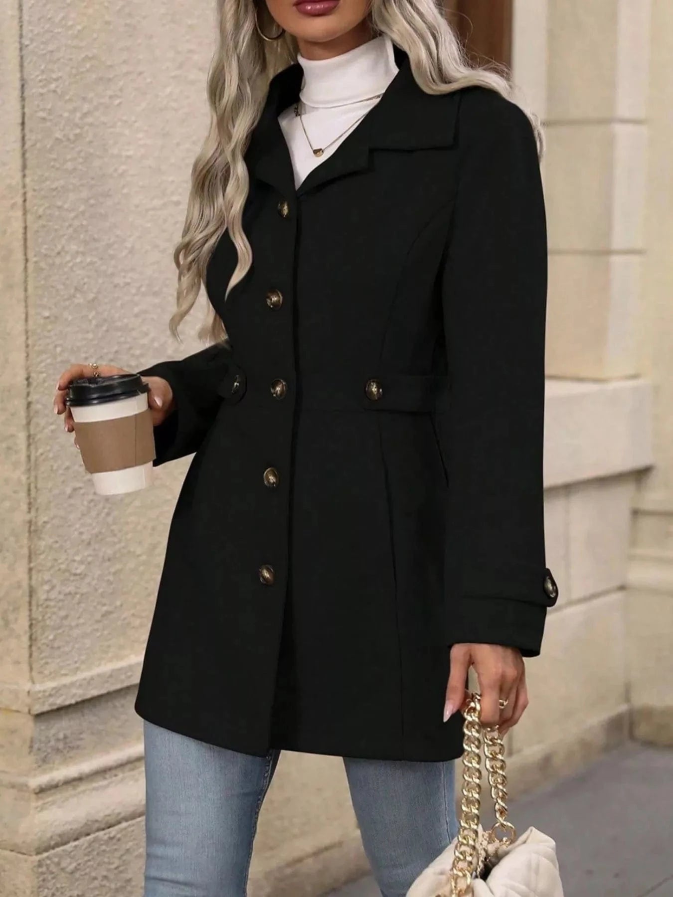 Casual & Classy Button-Up Long Sleeve Coat Jackets The Nichole Collection