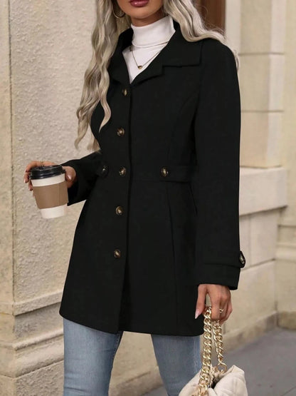 Casual & Classy Button-Up Long Sleeve Coat Jackets The Nichole Collection