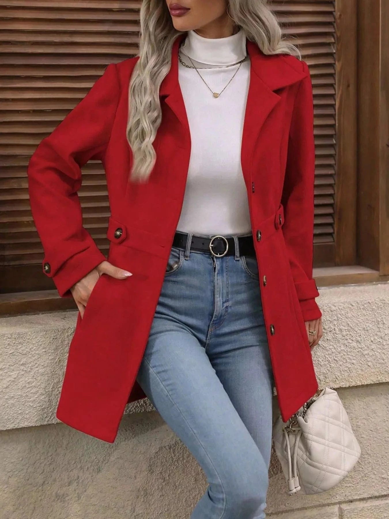 Casual & Classy Button-Up Long Sleeve Coat Jackets The Nichole Collection