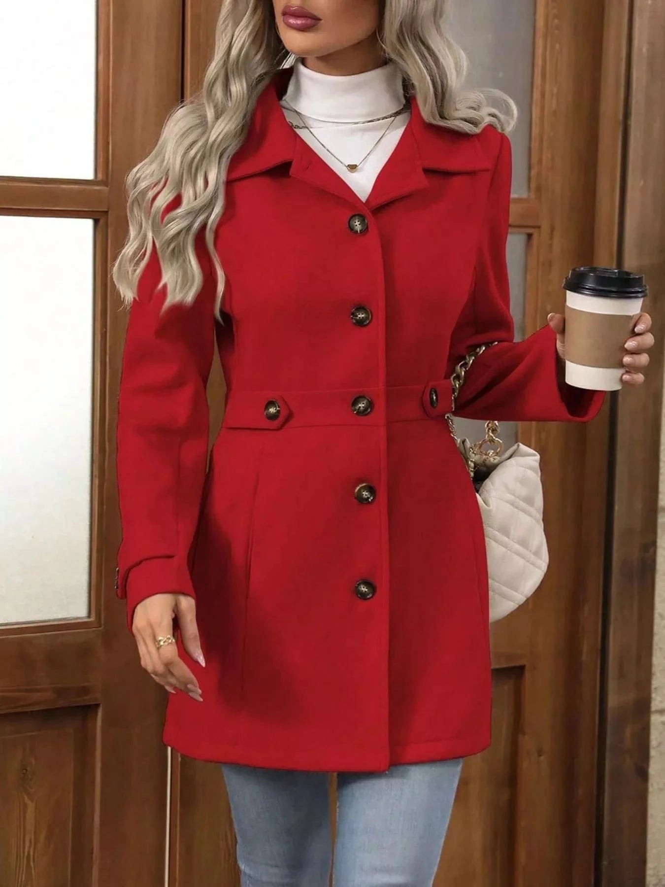 Casual & Classy Button-Up Long Sleeve Coat Jackets The Nichole Collection