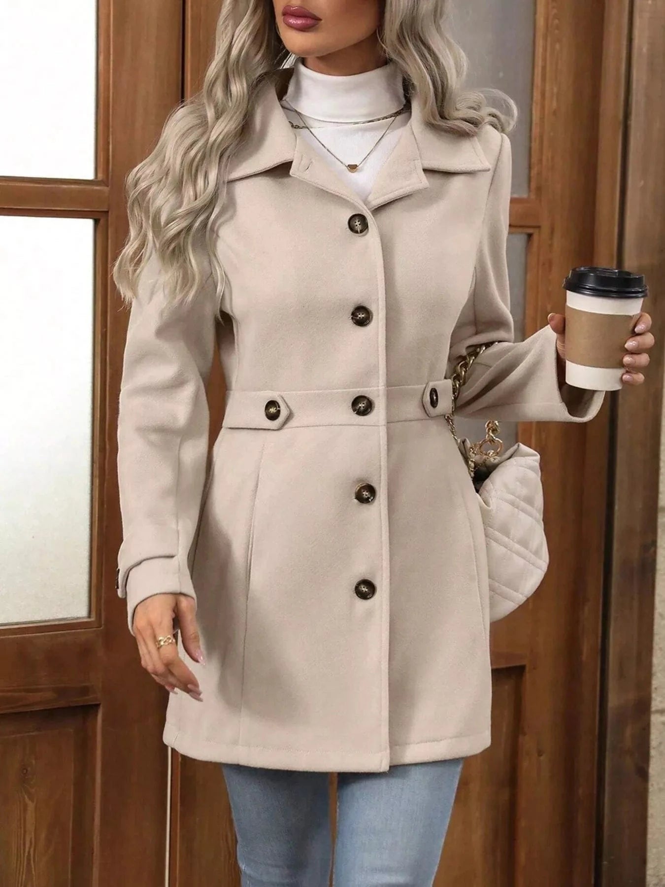 Casual & Classy Button-Up Long Sleeve Coat Jackets The Nichole Collection