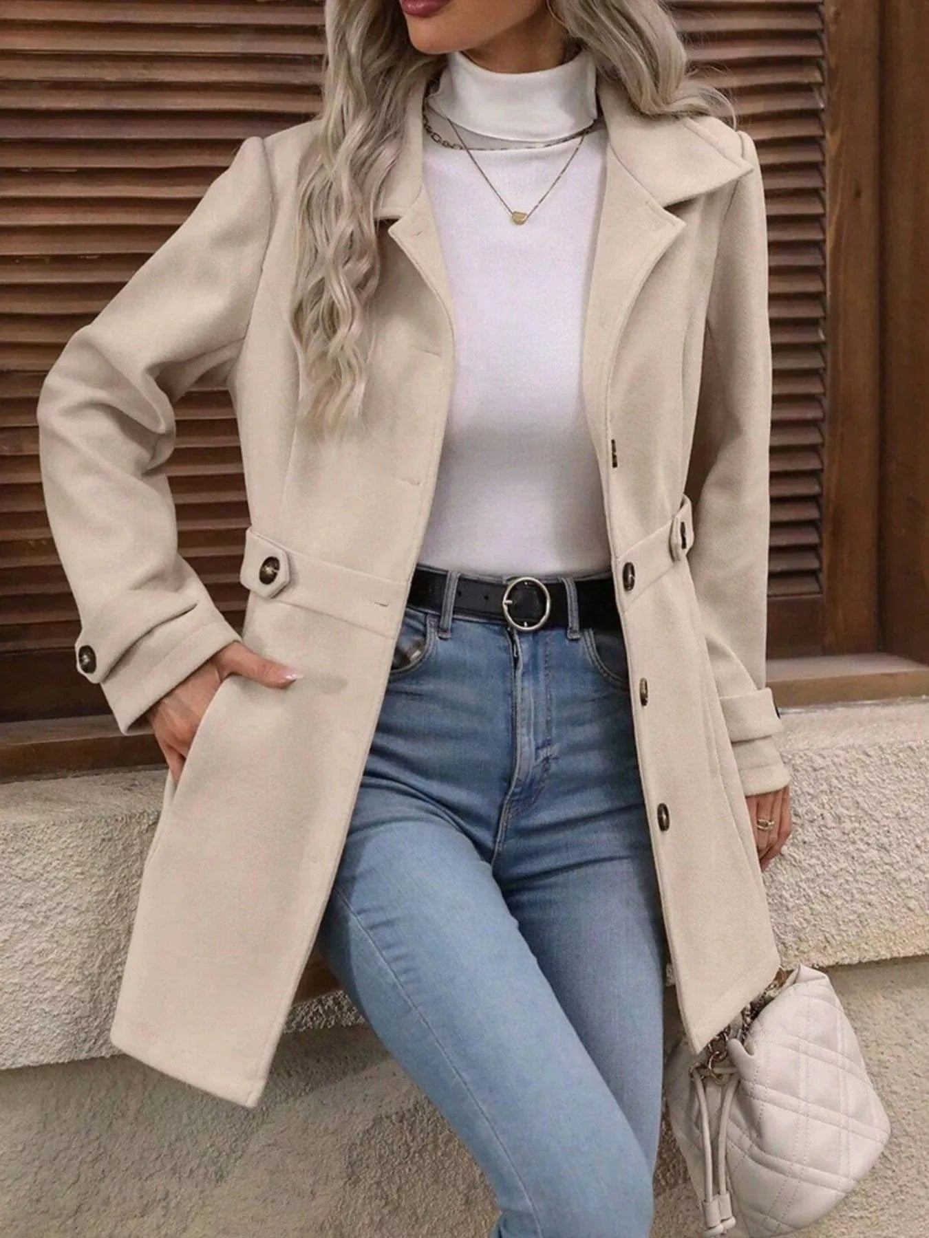 Casual & Classy Button-Up Long Sleeve Coat Jackets The Nichole Collection