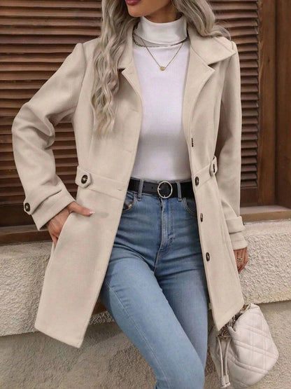 Casual & Classy Button-Up Long Sleeve Coat Jackets The Nichole Collection