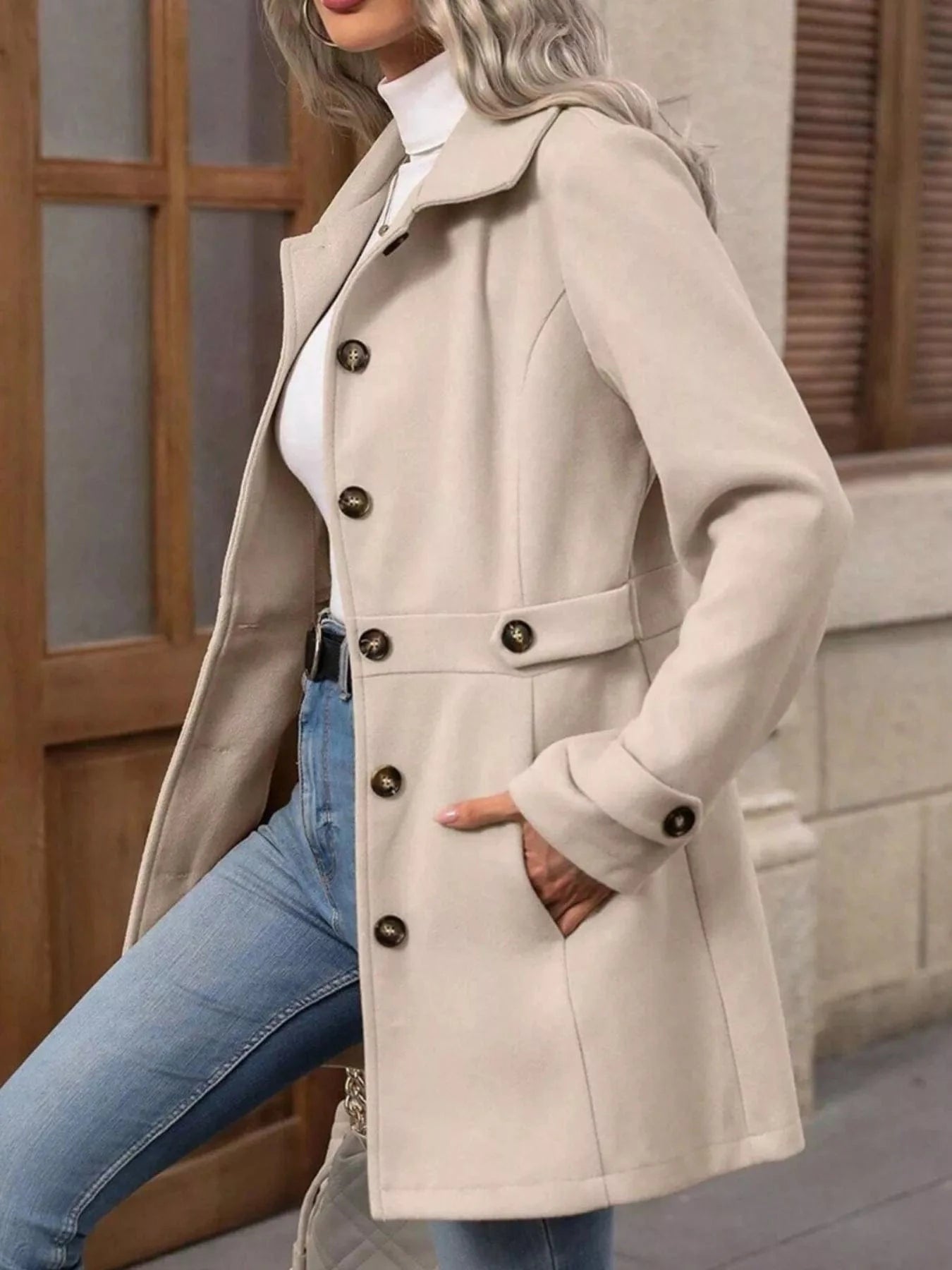 Casual & Classy Button-Up Long Sleeve Coat Jackets The Nichole Collection