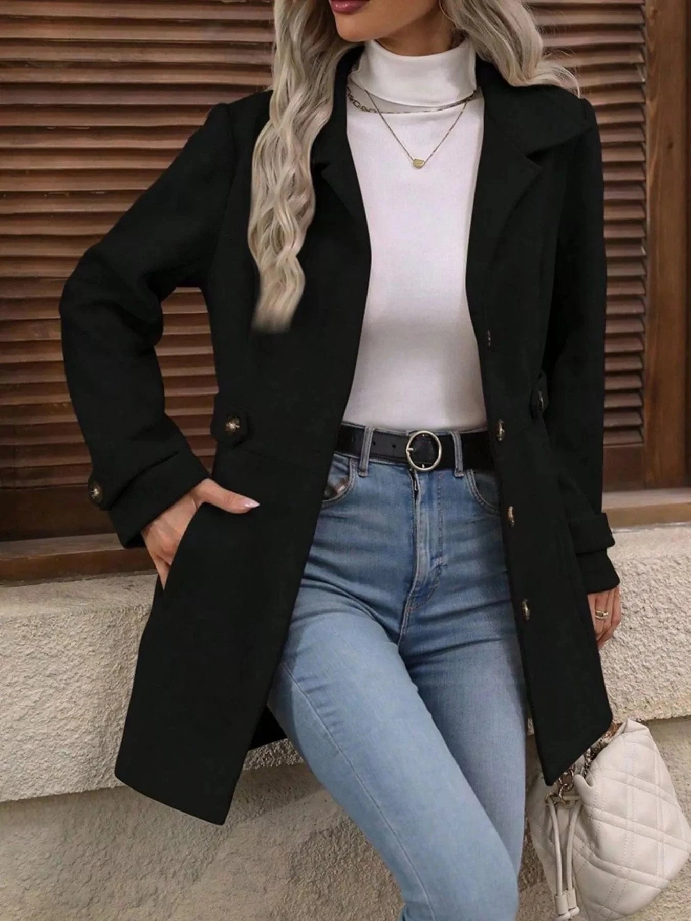 Casual & Classy Button-Up Long Sleeve Coat Jackets The Nichole Collection