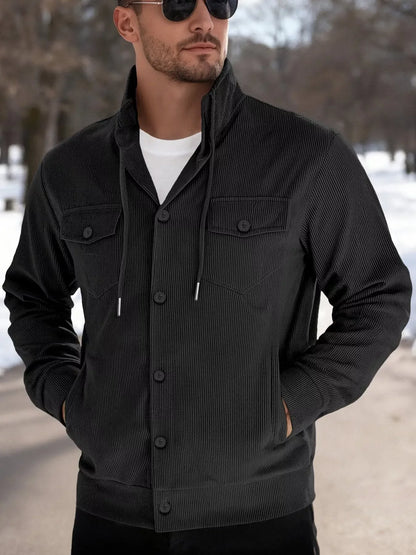 Casual Corduroy Button-Down Jacket | The Nichole Collection