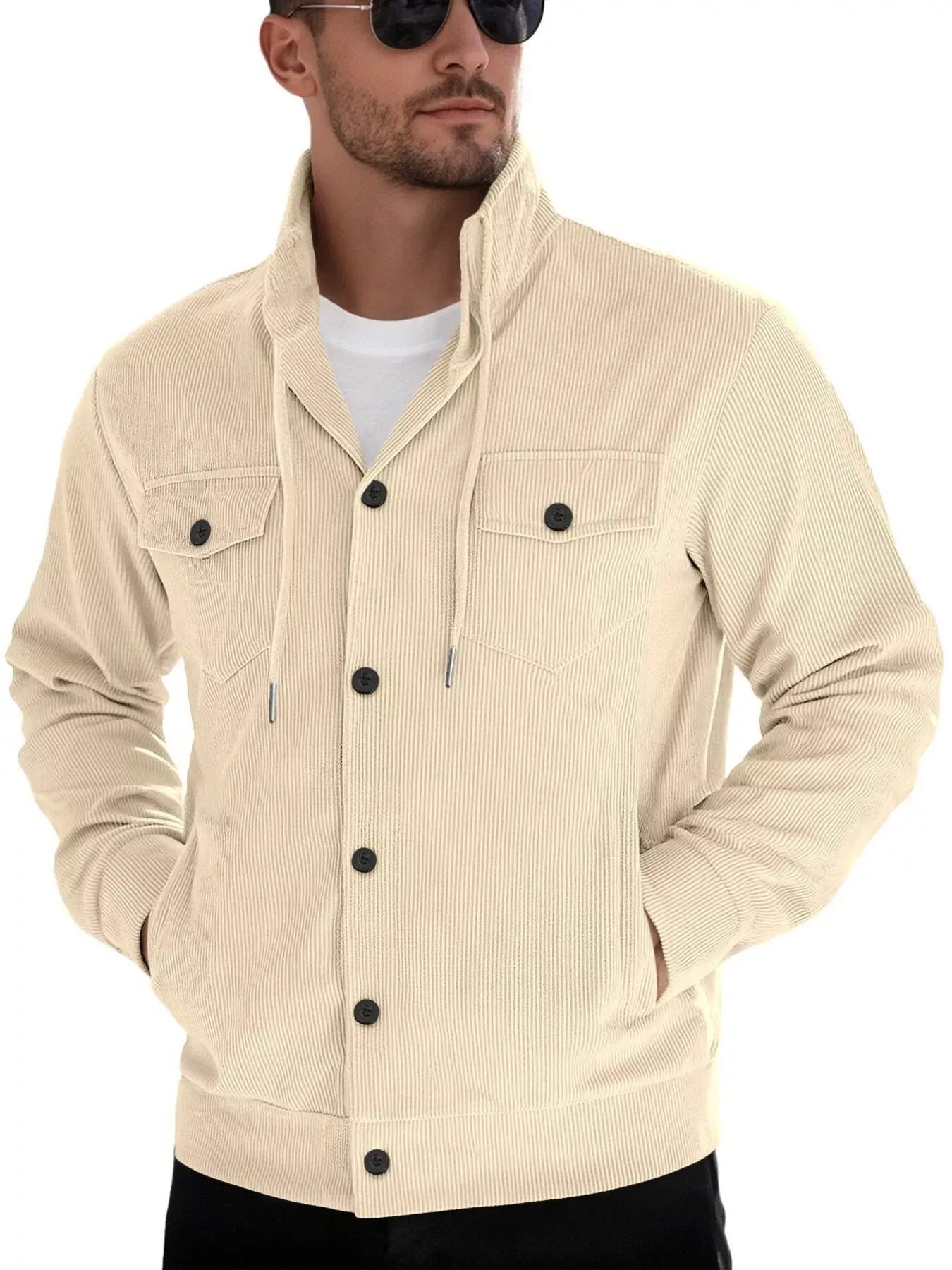 Casual Corduroy Button-Down Jacket | The Nichole Collection