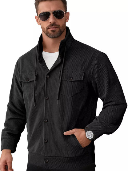 Casual Corduroy Button-Down Jacket | The Nichole Collection