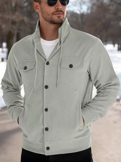 Casual Corduroy Button-Down Jacket | The Nichole Collection