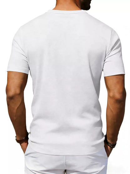 Casual Henley T-Shirt with Pocket | The Nichole Collection