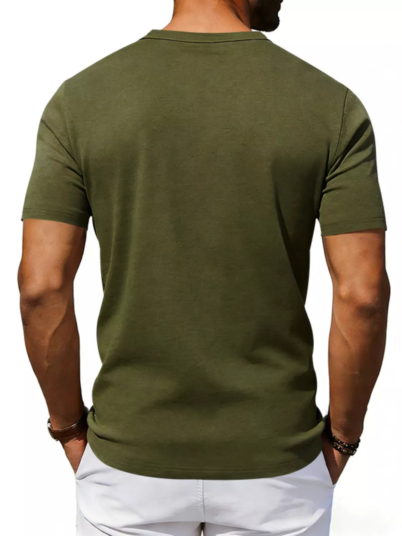 Casual Henley T-Shirt with Pocket | The Nichole Collection