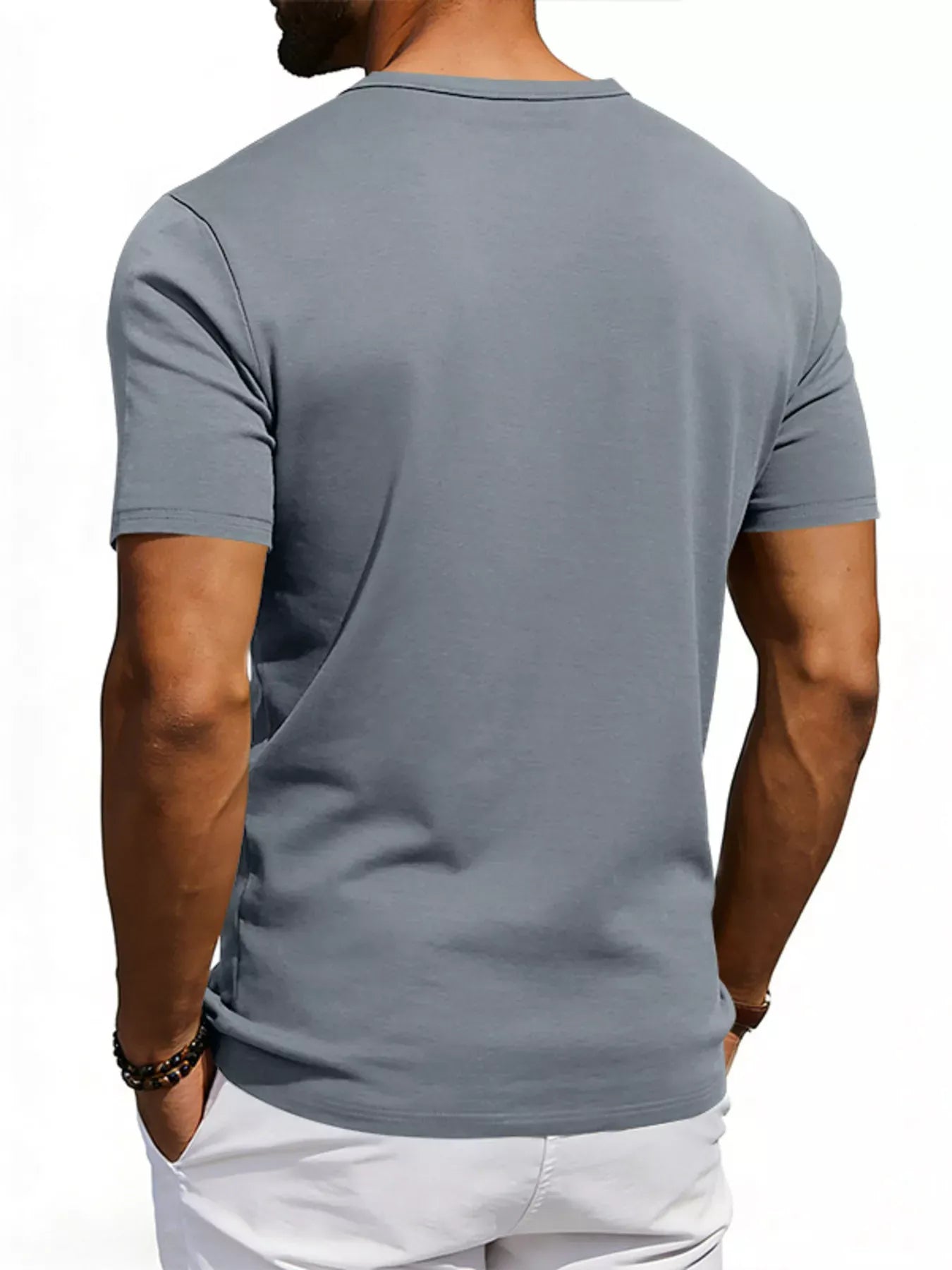 Casual Henley T-Shirt with Pocket | The Nichole Collection