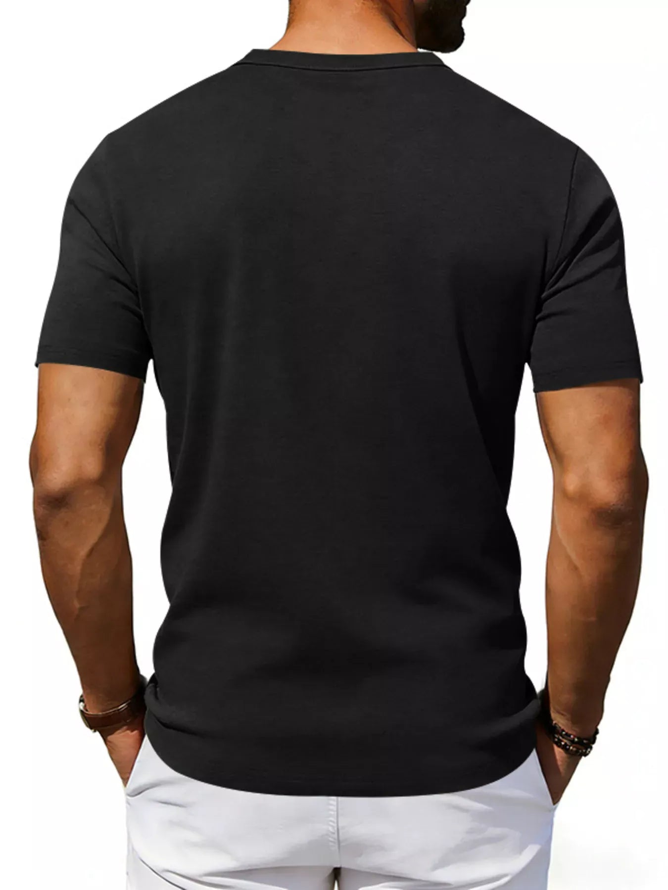 Casual Henley T-Shirt with Pocket | The Nichole Collection