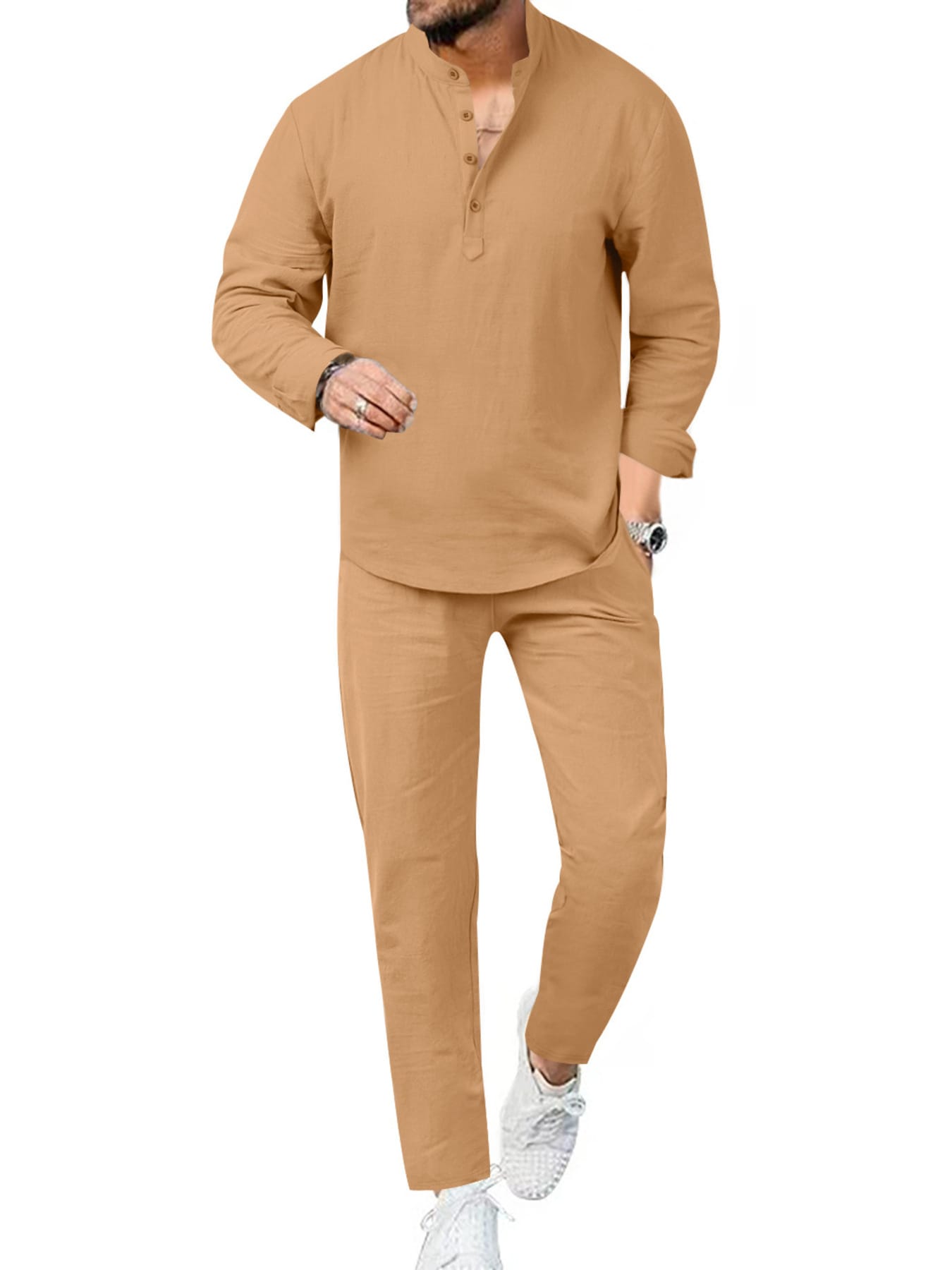 Casual Long Sleeve Shirt and Pants Set | The Nichole Collection