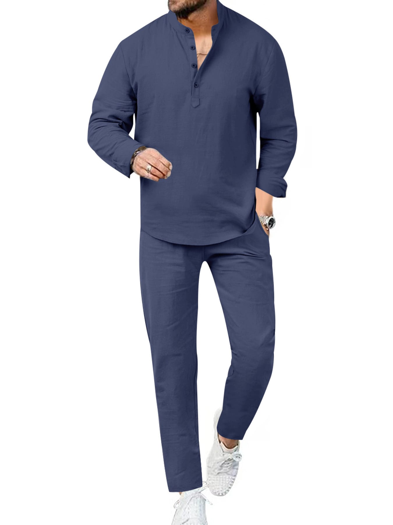 Casual Long Sleeve Shirt and Pants Set | The Nichole Collection