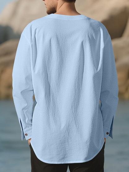 Casual Pleated Long Sleeve Blouse | The Nichole Collection