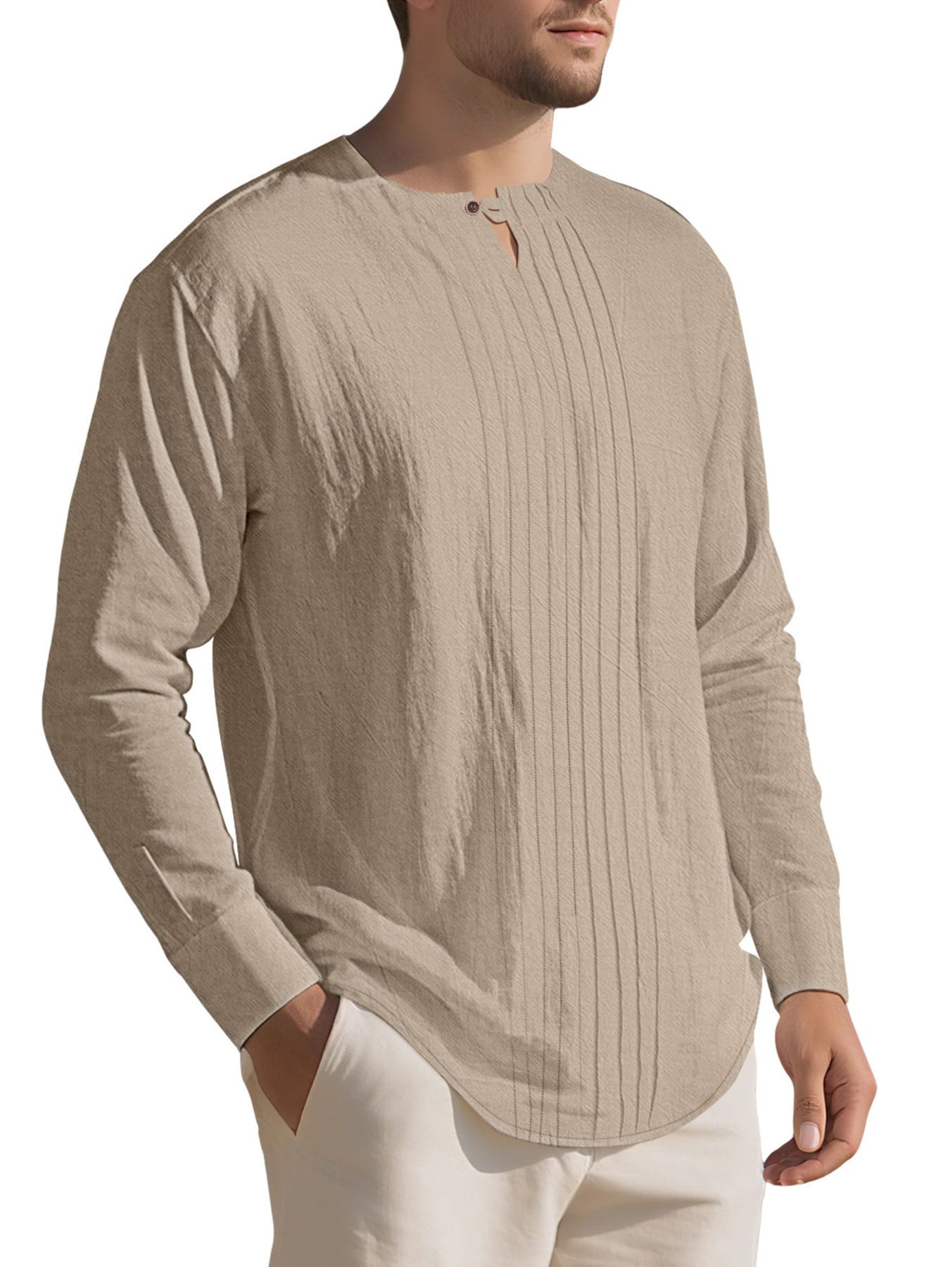 Casual Pleated Long Sleeve Blouse | The Nichole Collection