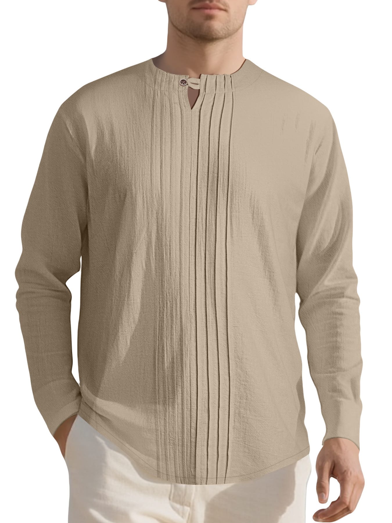 Casual Pleated Long Sleeve Blouse | The Nichole Collection