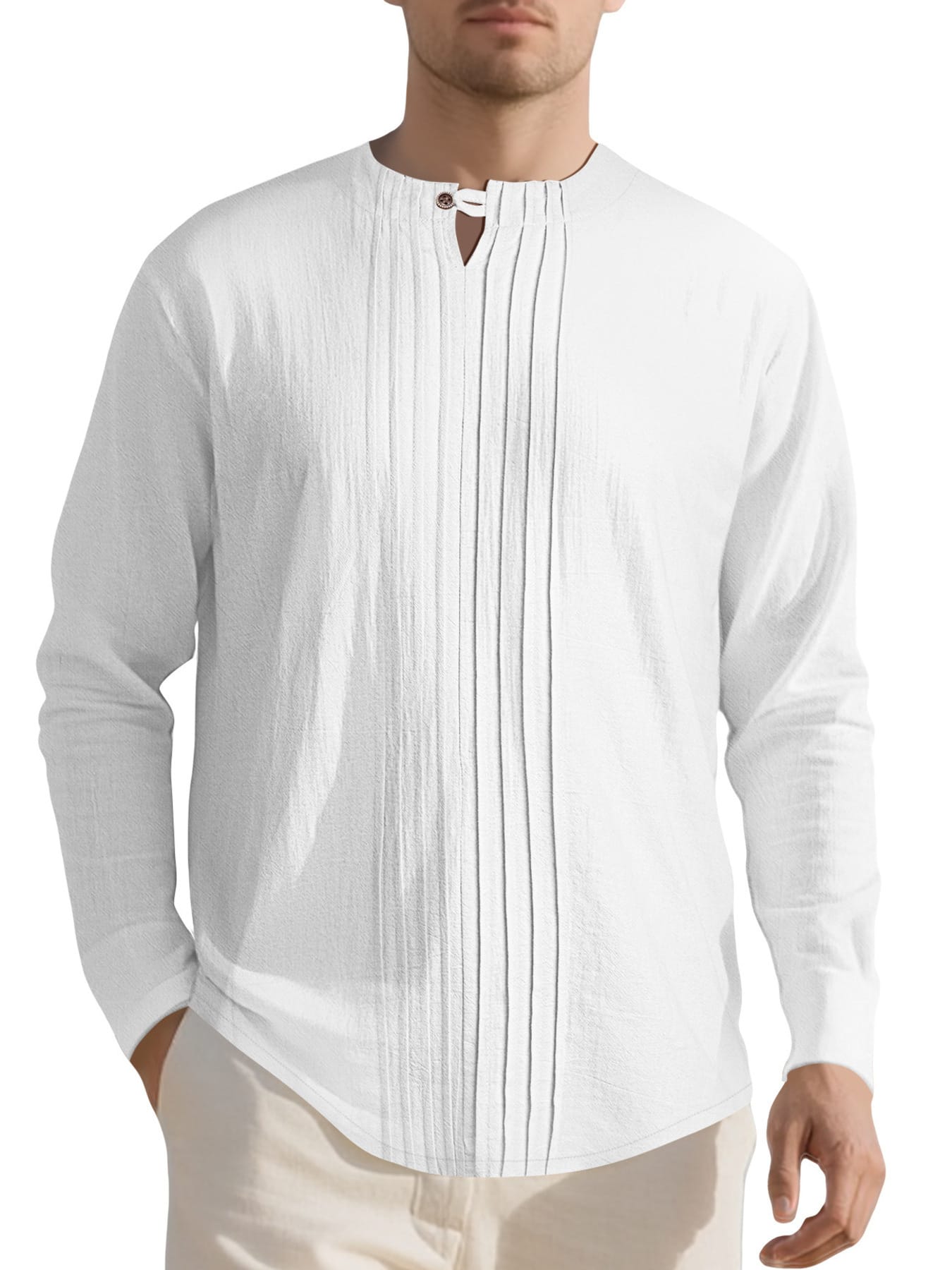 Casual Pleated Long Sleeve Blouse | The Nichole Collection