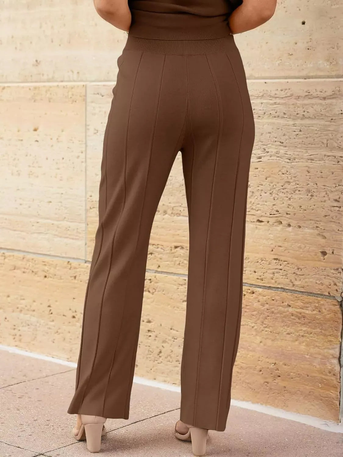 Casual Solid Color Cap Sleeve Top and Pants Knit Set The Nichole Collection - Official Site