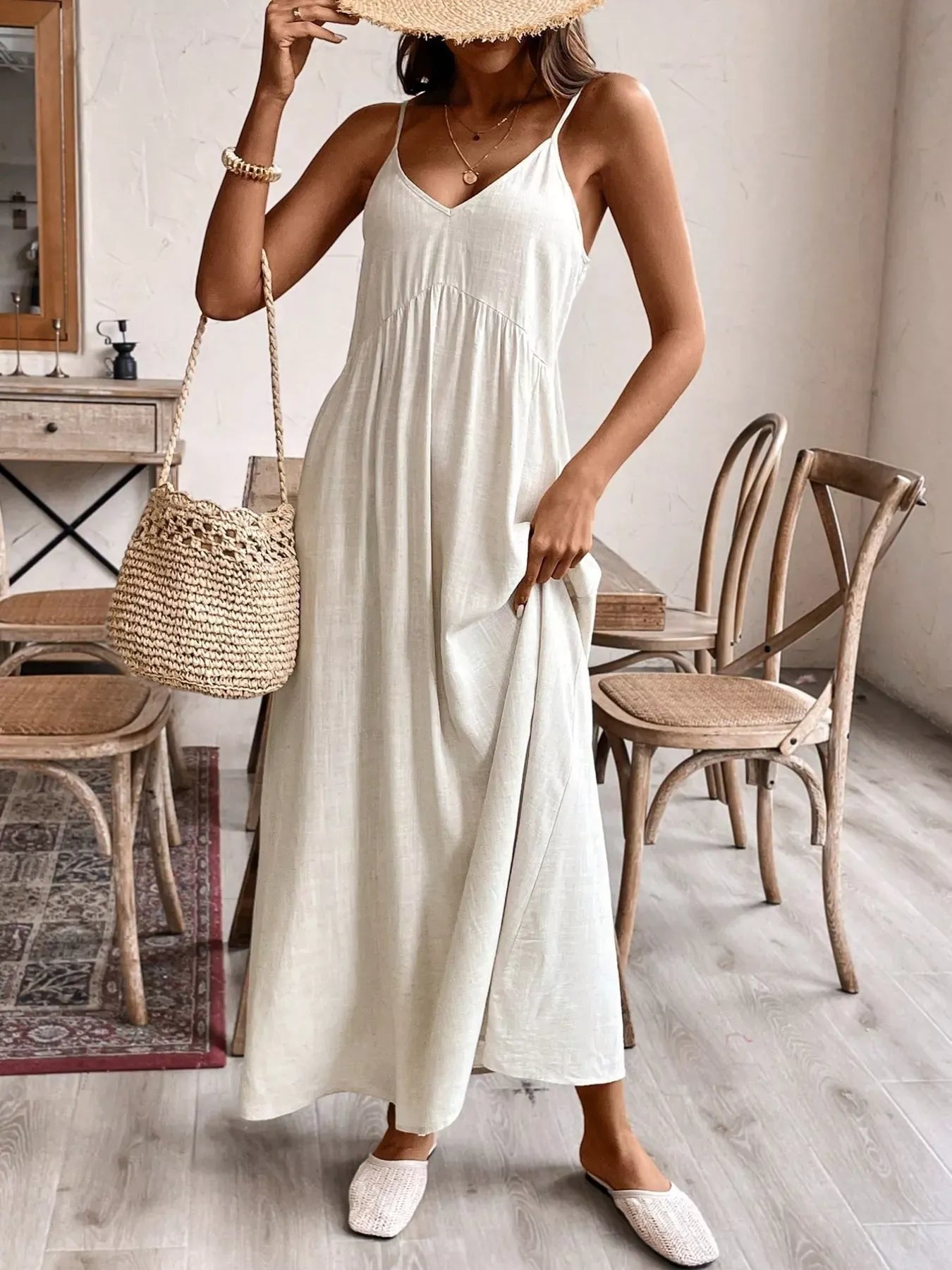 Casual Spaghetti Strap Maxi Dress The Nichole Collection