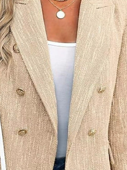 Double-Breasted Lapel-Collar Blazer The Nichole Collection - Official Site